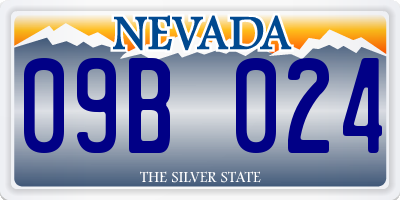NV license plate 09B024