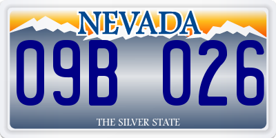 NV license plate 09B026