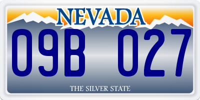NV license plate 09B027