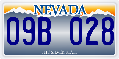 NV license plate 09B028