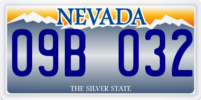NV license plate 09B032