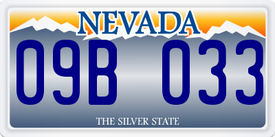 NV license plate 09B033
