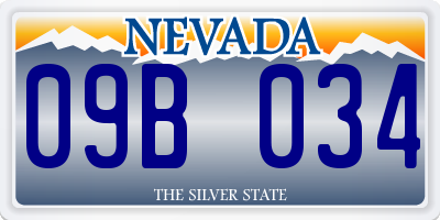 NV license plate 09B034