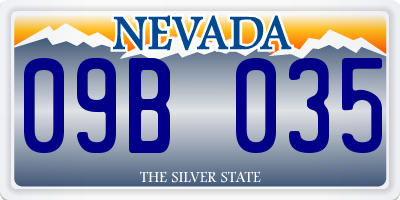 NV license plate 09B035