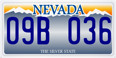 NV license plate 09B036