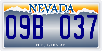 NV license plate 09B037