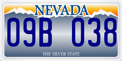 NV license plate 09B038