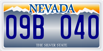 NV license plate 09B040