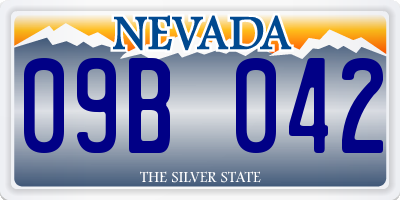 NV license plate 09B042