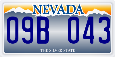 NV license plate 09B043