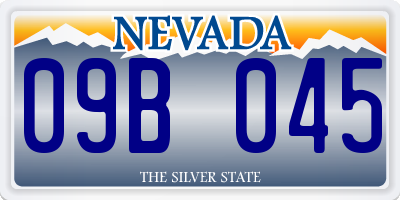 NV license plate 09B045