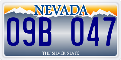 NV license plate 09B047