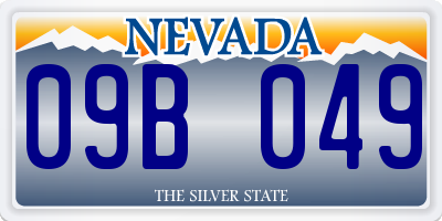 NV license plate 09B049