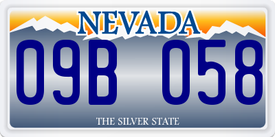 NV license plate 09B058