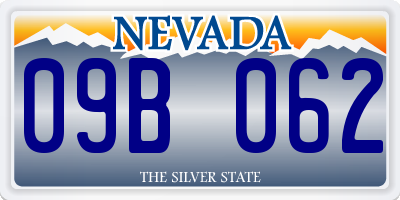 NV license plate 09B062