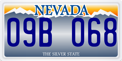 NV license plate 09B068