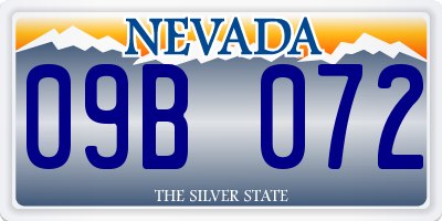 NV license plate 09B072