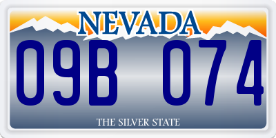 NV license plate 09B074