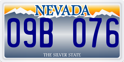 NV license plate 09B076