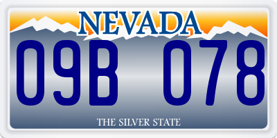NV license plate 09B078