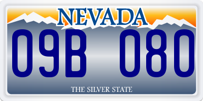 NV license plate 09B080