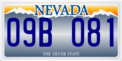 NV license plate 09B081
