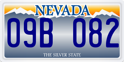 NV license plate 09B082