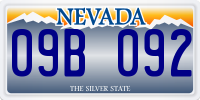 NV license plate 09B092