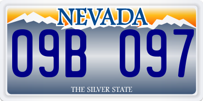 NV license plate 09B097