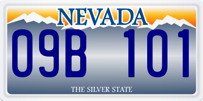 NV license plate 09B101