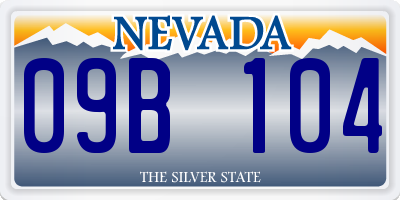 NV license plate 09B104