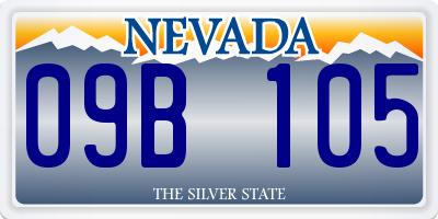 NV license plate 09B105