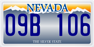 NV license plate 09B106