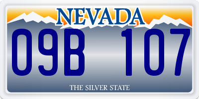 NV license plate 09B107