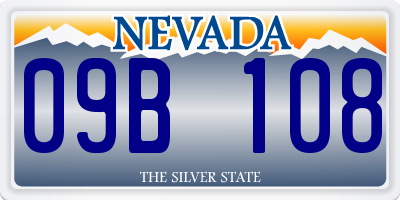 NV license plate 09B108