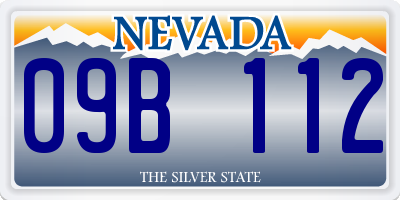 NV license plate 09B112