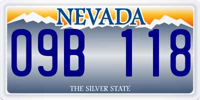 NV license plate 09B118