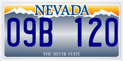 NV license plate 09B120