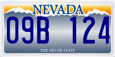 NV license plate 09B124