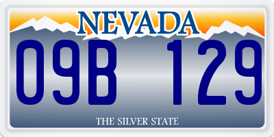 NV license plate 09B129