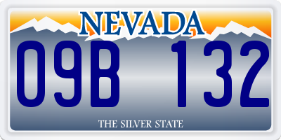 NV license plate 09B132