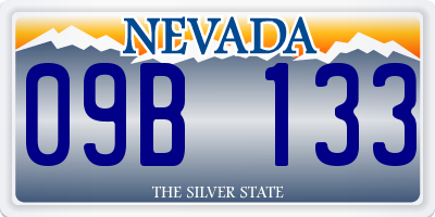 NV license plate 09B133