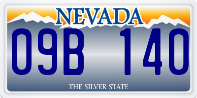 NV license plate 09B140