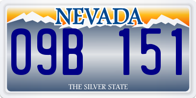 NV license plate 09B151