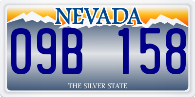 NV license plate 09B158