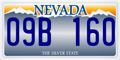 NV license plate 09B160