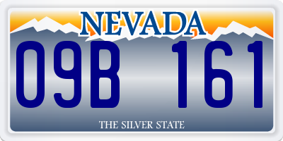 NV license plate 09B161