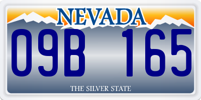 NV license plate 09B165