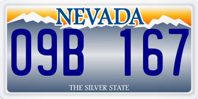 NV license plate 09B167