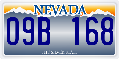 NV license plate 09B168